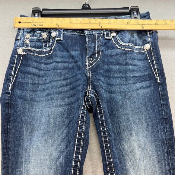 Miss Me Women's Skinny Jeans Size 26 (2) Angel Wings Biker Moto Bling School - Picture 11 of 15